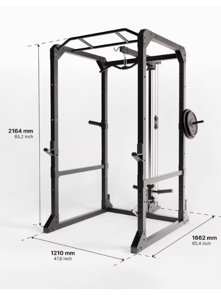 Jaula De Ejercicio Ajustable De Acero Inoxidable Para Hombres - Unidad De Entrenamiento De Yoga Y Fuerza W10 (50 Mm)